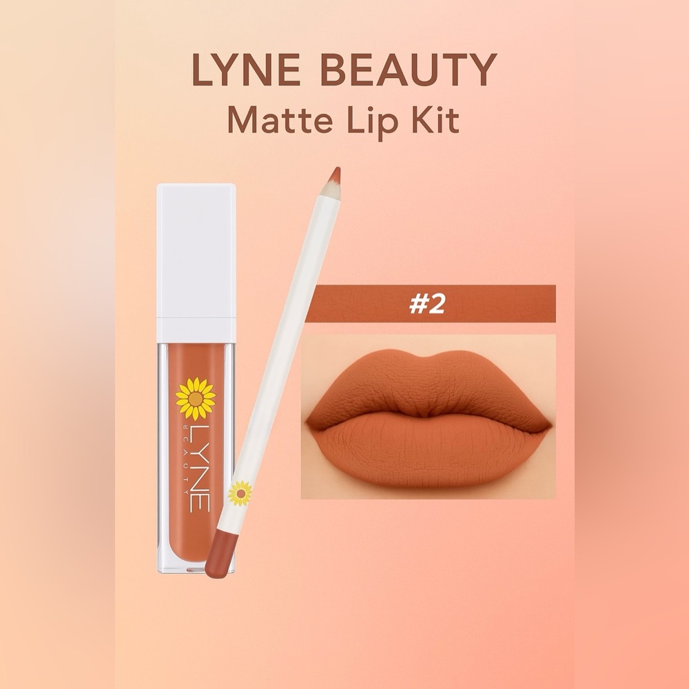 LuxeVelvet Matte Lip Duo | Long Lasting Waterproof Lipstick & Liner Set - Picture 8 of 16